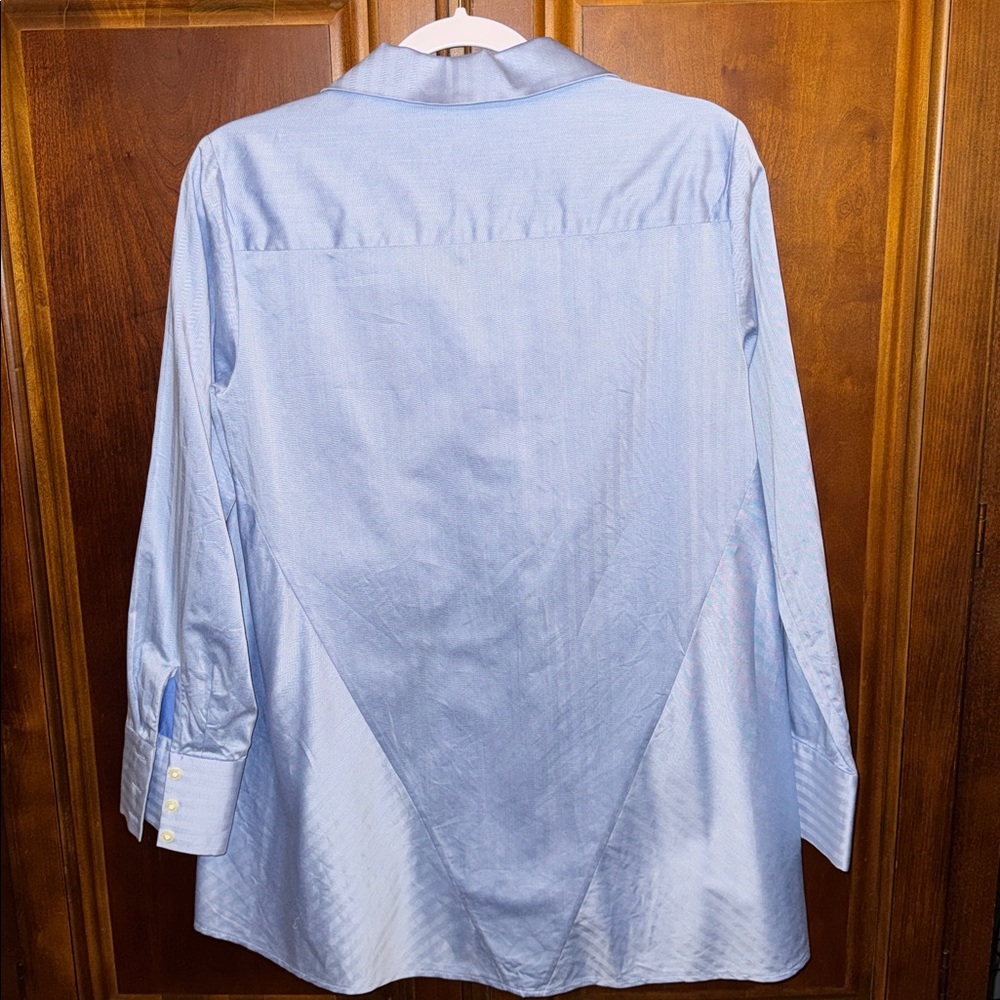 Hinson Wu Betty Wing Collar 100% Cotton Knit Button Down size 6. - Picture 3 of 6